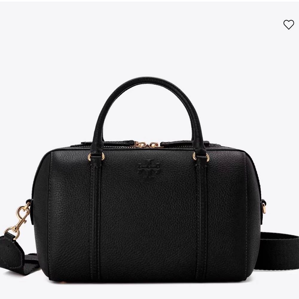 Tory Burch Thea Satchel Crossbody Black Leather Bag